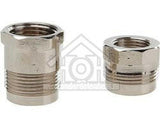 Easyfiks Gas Aansluitkoppeling 1/2 en 3/8 INCH RECHT (2 STUK
