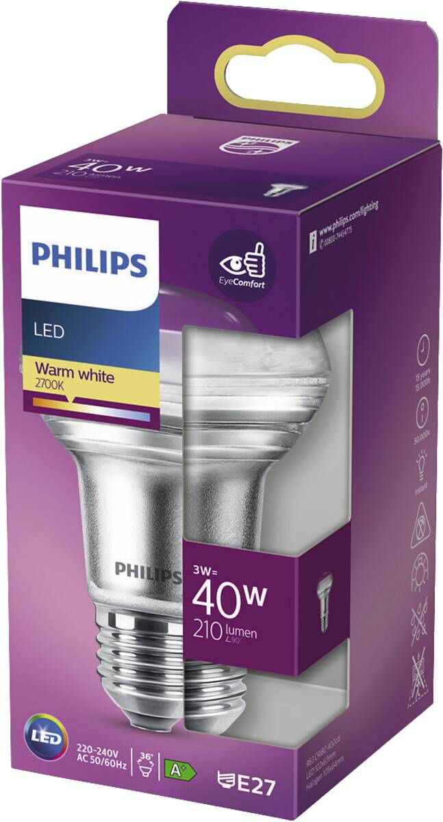 Philips LED CLA 40W R63 E27 WW 36D ND SRT4