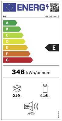 LG GSXV81MCLE mat zwart