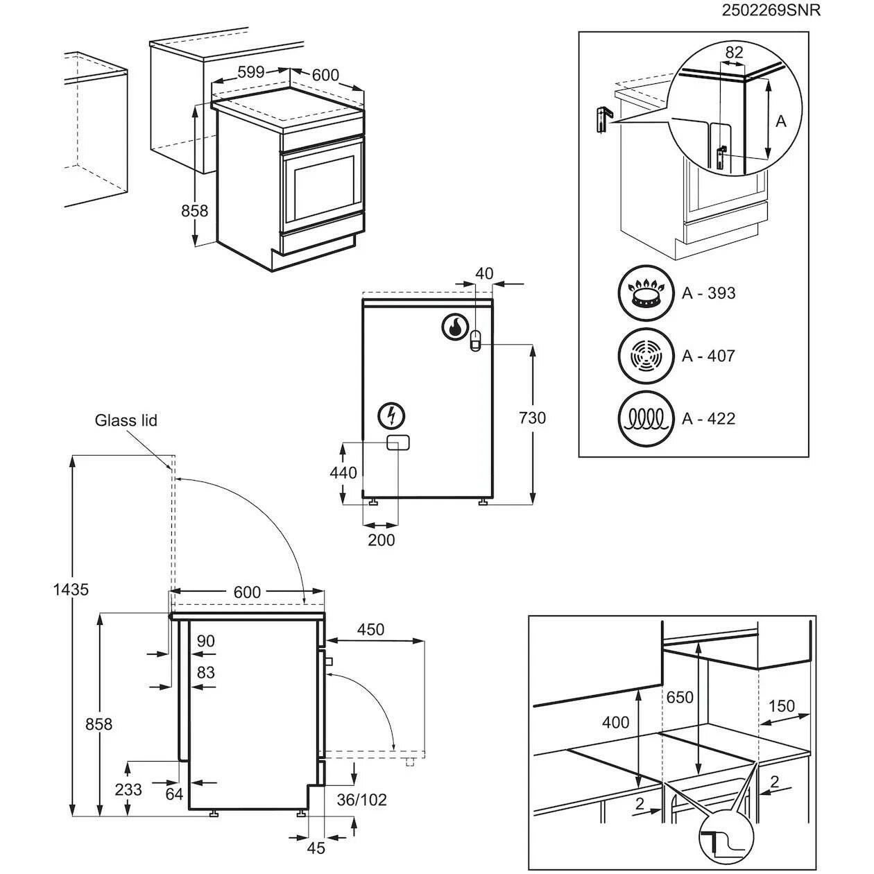 AEG CKB64415BM RVS