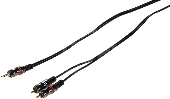 Masterfiks Jack 3,5mm Stereo Male 2x Tulp RCA Male 1,5 Meter