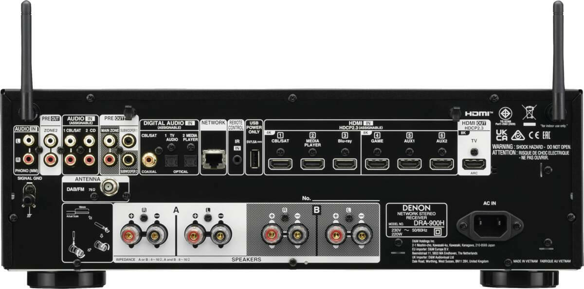 Denon DRA-900H zwart.