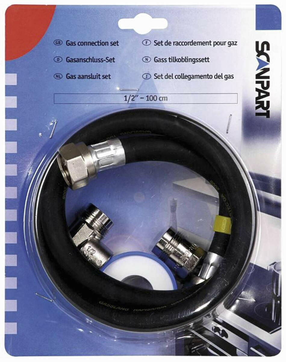 Scanpart GAS AANSL.SET 1/2INCH 100CM BL.