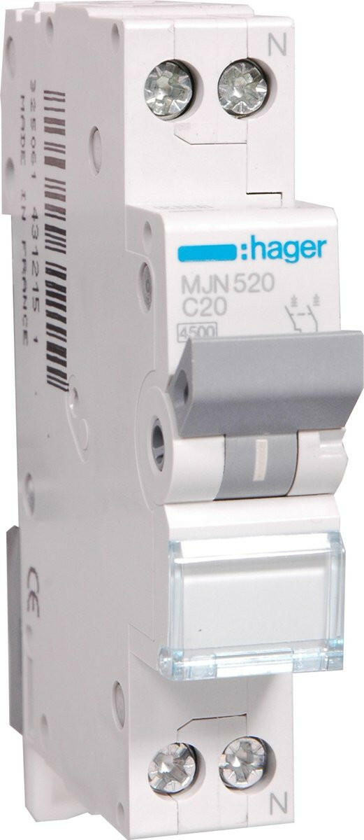 MJN520 HAG INST.AUT.1P+N 20A C 4,5K