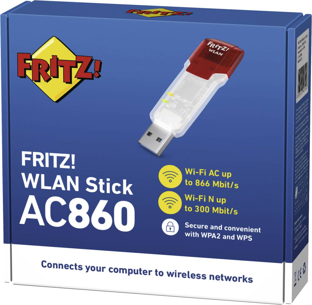 AVM FRITZ!WLAN Stick AC 860 International wit-rood.