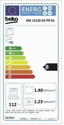 Beko GM15120DXPR NL RVS