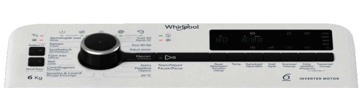 Whirlpool TDLR 6261BS BE wit