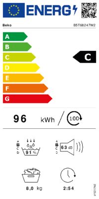Beko B5T68247W2 wit