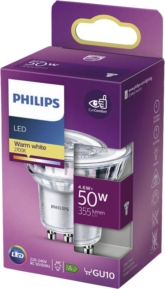 Philips LEDClassic 50W GU10 WW 36D ND SRT4