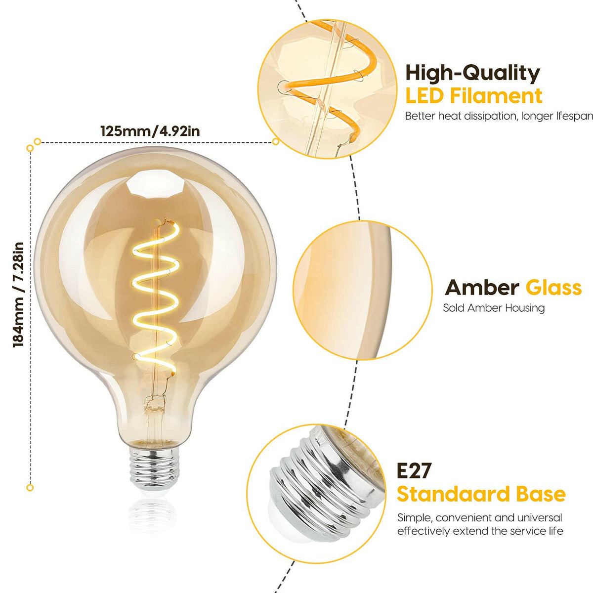 Ledlamp Standaard LED Classic CL ST64 25
