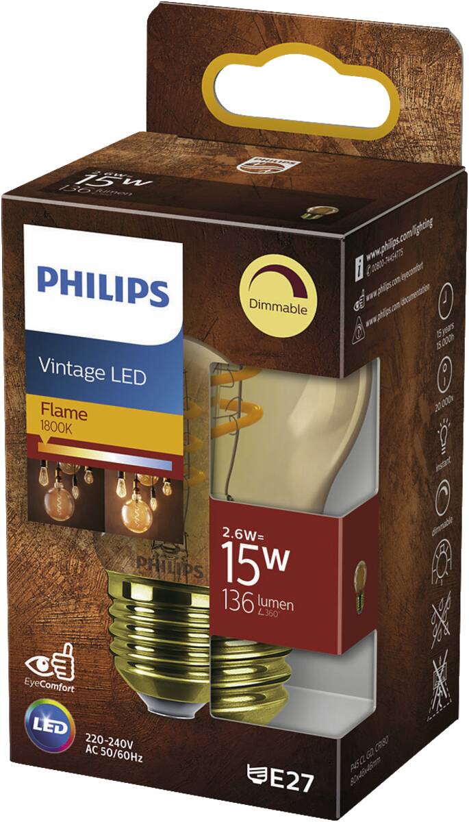 Philips LED classic 15W P45 E27 GOLD SP D SRT4