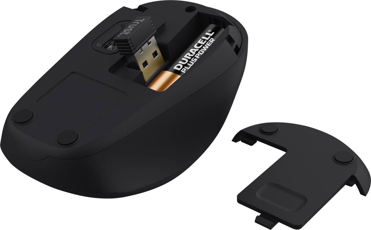 Trust Yvi+ Silent Wireless Mouse Eco zwart