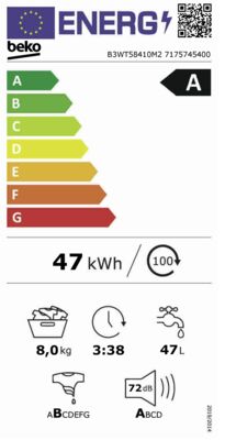 Beko B3WT58410M2 grijs