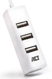 ACT AC6200 USB Hub 4 poorts USB-A wit