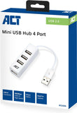 ACT AC6200 USB Hub 4 poorts USB-A wit
