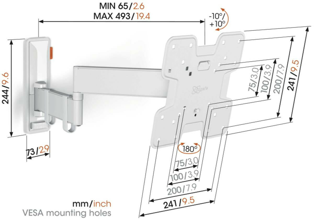 Vogel`s TVM 3245 wit.