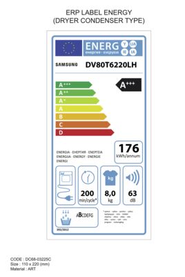 Samsung DV80T6220LH/S2 wit