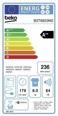 Beko B3T6823M2 grijs.