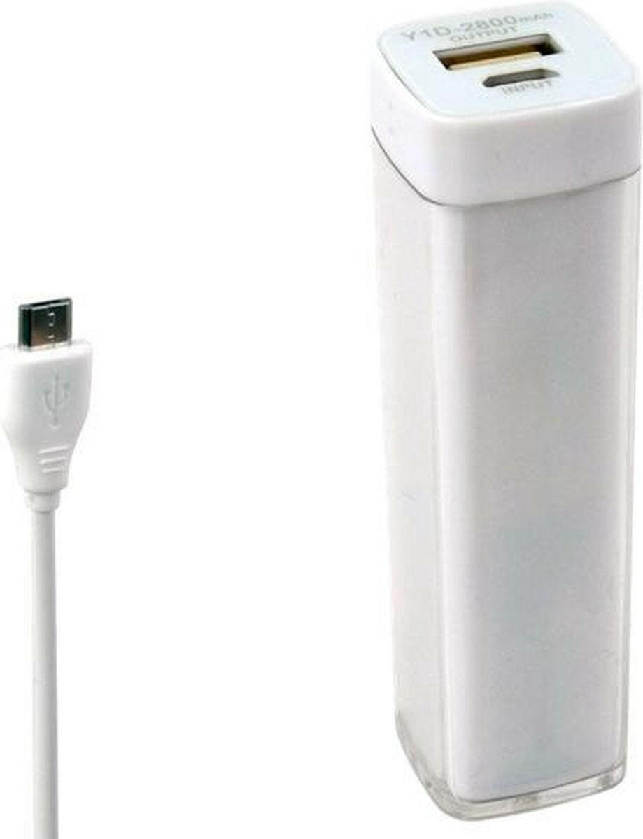Powerbank 2800 mAh, Wit
