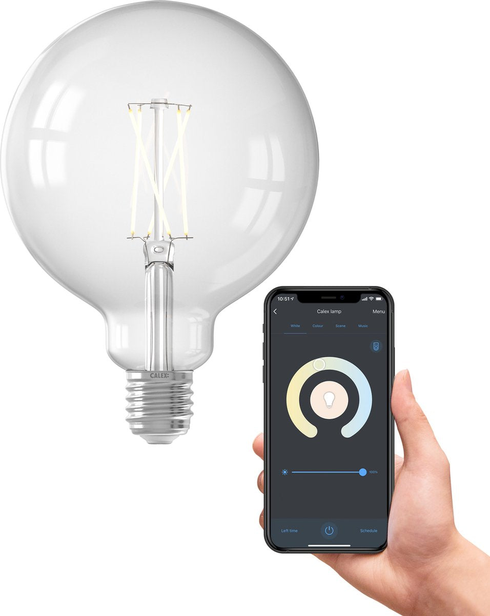 CALEX LEDLAMP SMART LED GLOBELAMP G125 E27 FILAMENT CLEAR