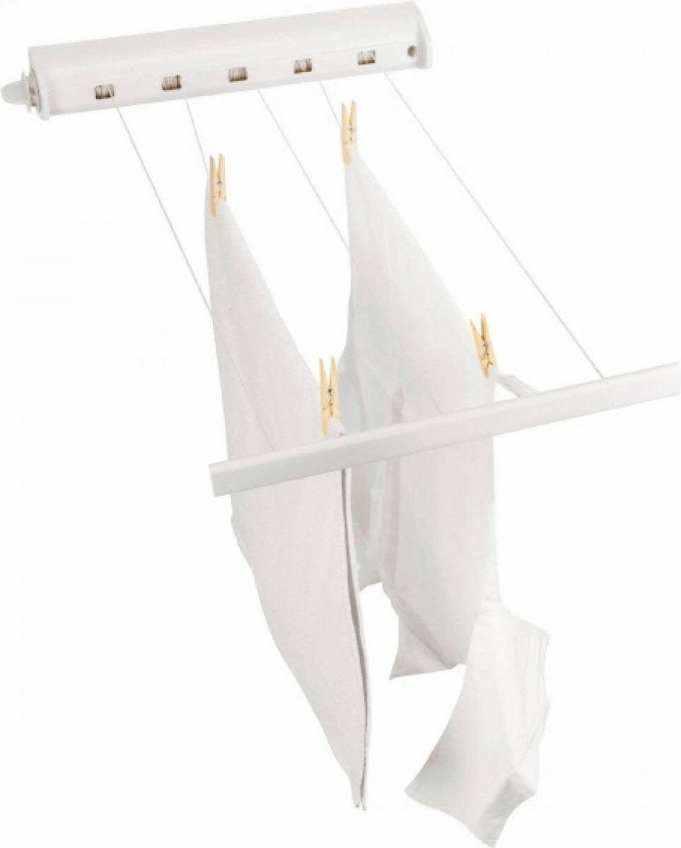 Brabantia Roldrooglijn - Uittrekbaar tot 4,4 m - 22 m - Wit
