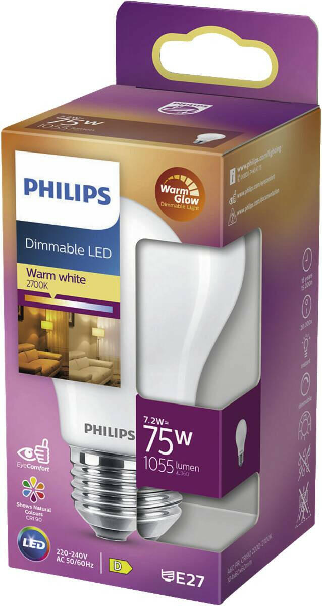 Philips LED classic 75W A60 E27 FR WGD90 SRT4.