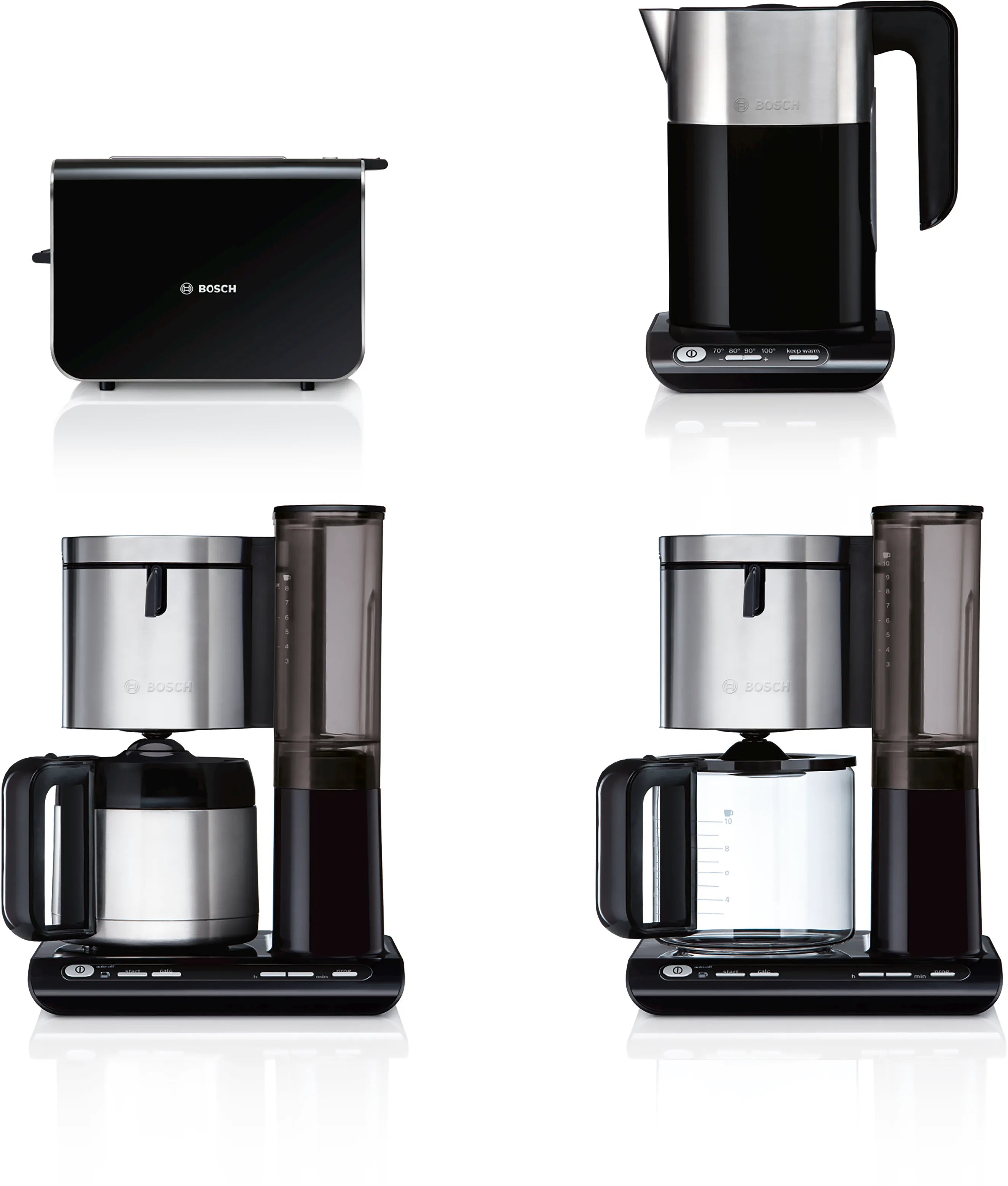 Bosch TWK8613P zwart-RVS.