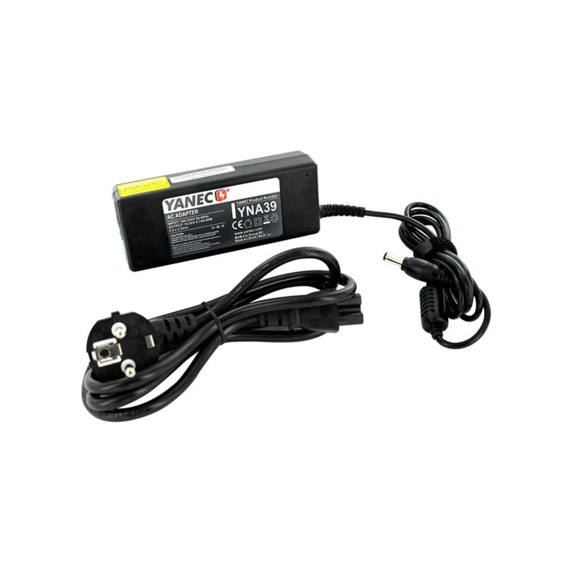 Yanec Laptop AC Adapter 90W (voor Asus, Medion, Packberd Bel