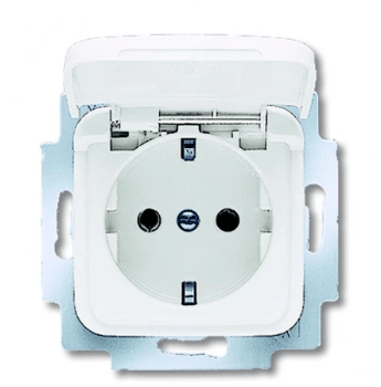 ABB Busch-Jaeger ABB Busch-Jaeger Reflex SI WCD 16A 250V RA Glanzend Wit