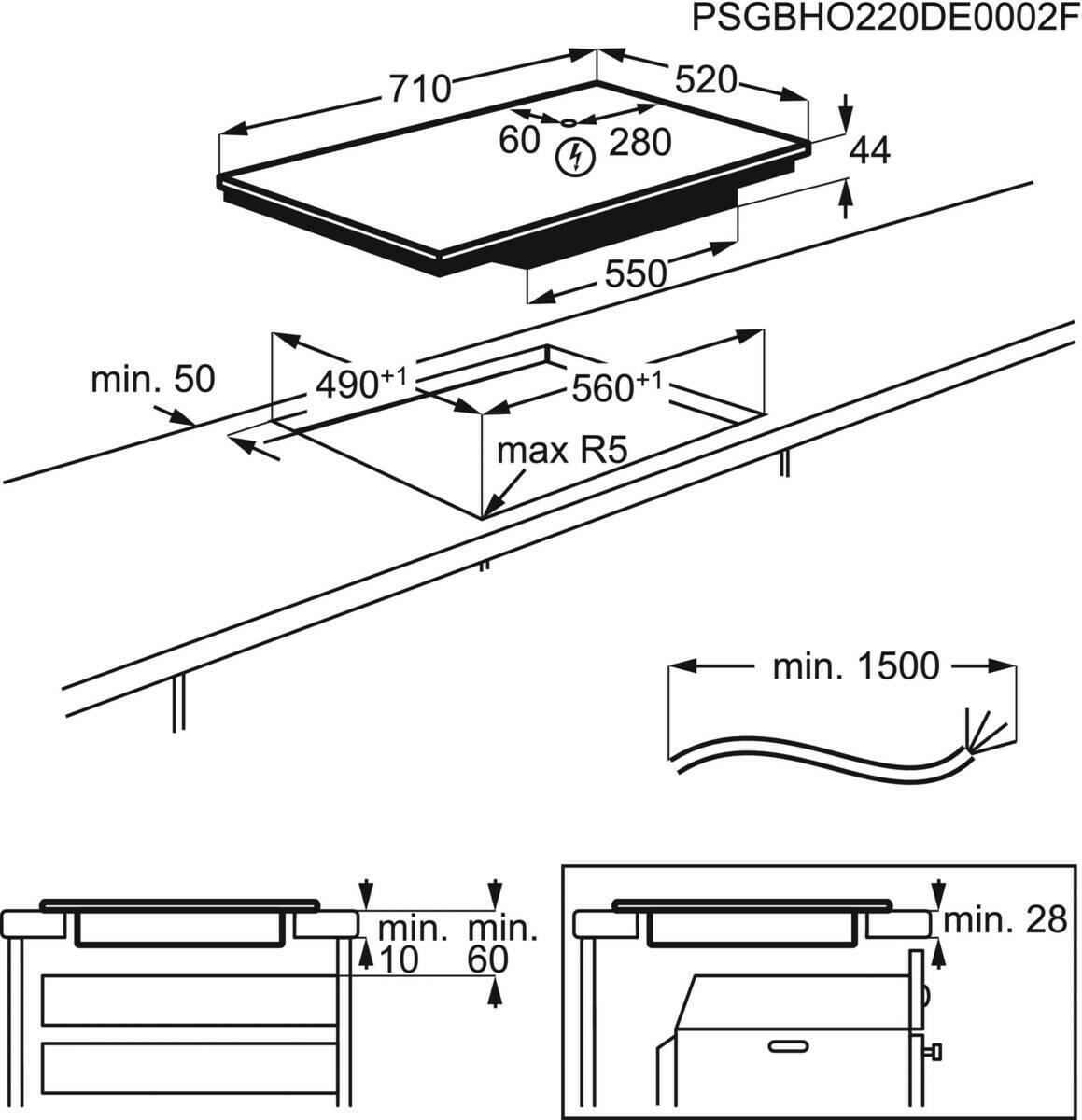 AEG TO74IB0BFB zwart