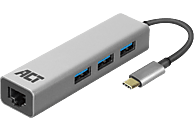 ACT ACT AC7055 USB-C Hub 3.0 3x USB-A + LAN