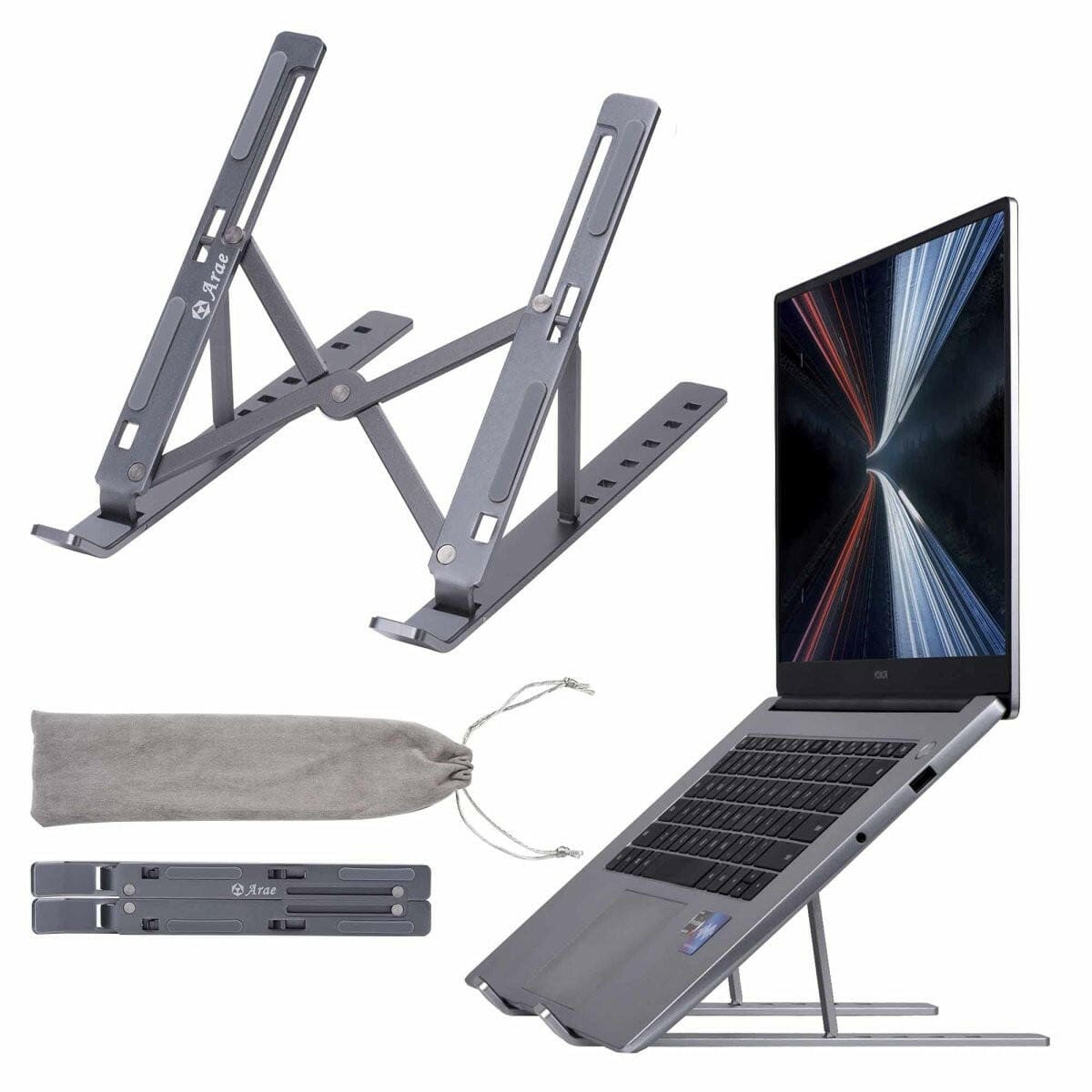 ACT ACT AC8135 Laptopstandaard Opvouwbaar Traploos in hoogte