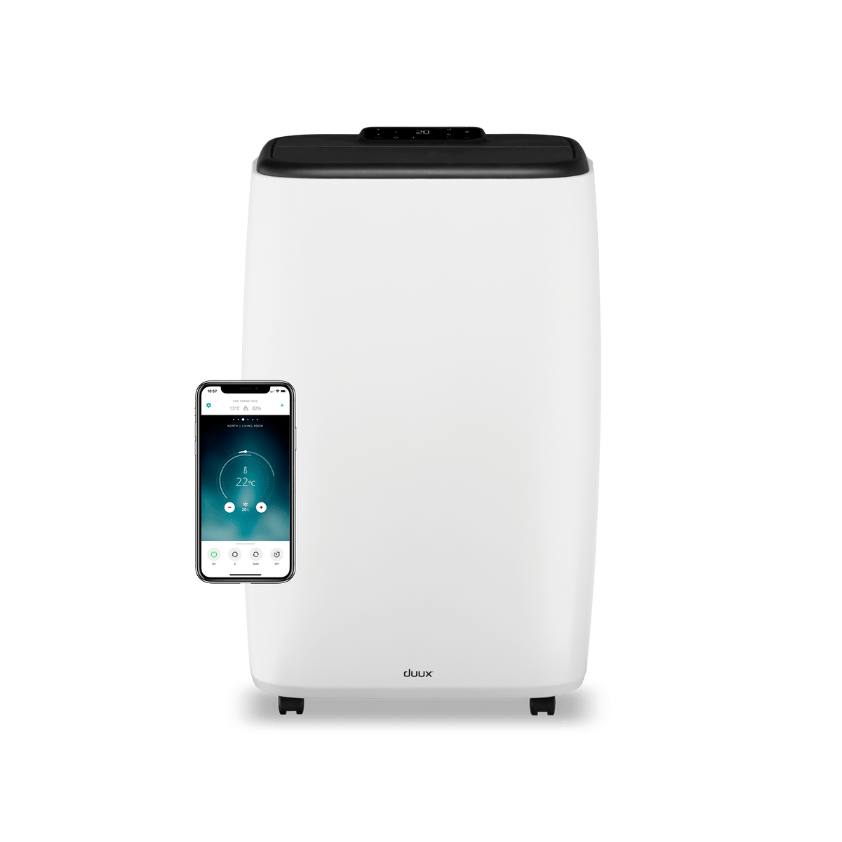 Duux North Smart Airco 14.000 BTU White Black