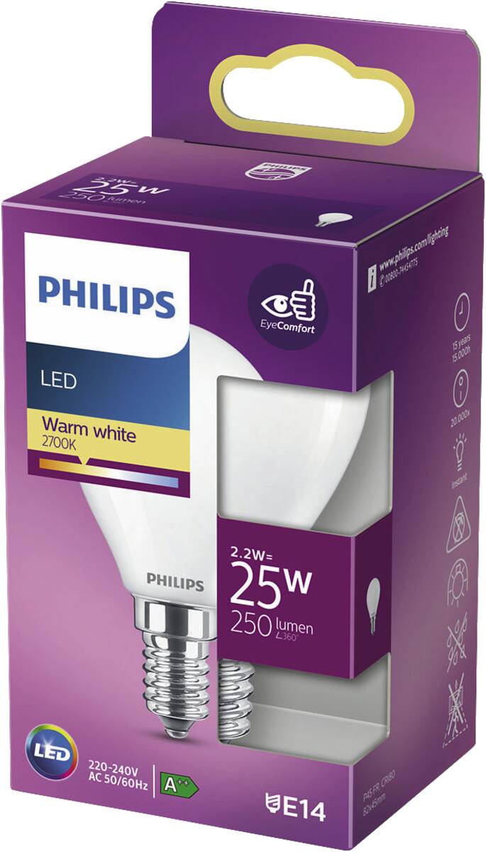 Philips LED classic 25W P45 E14 WW FR ND SRT4