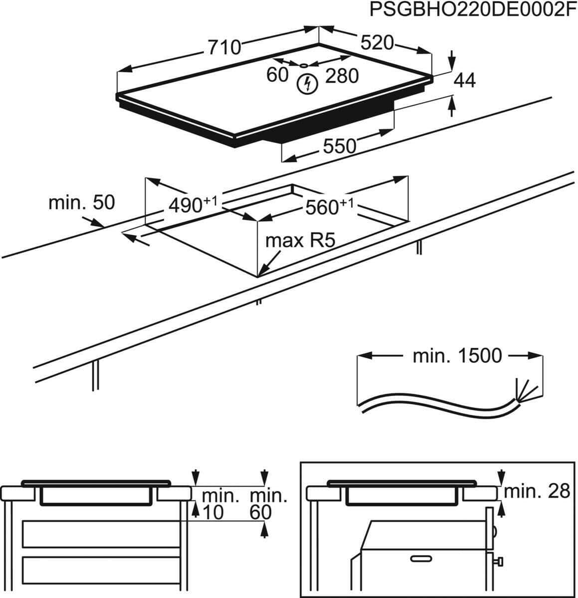 AEG AEG TO74IB0BFB zwart