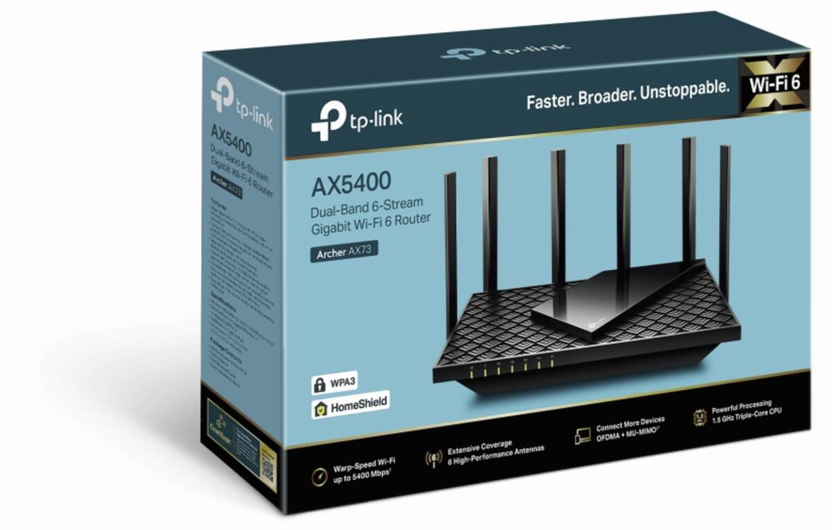 TP-Link Archer AX73 AX5400 Dual-Band Wifi 6