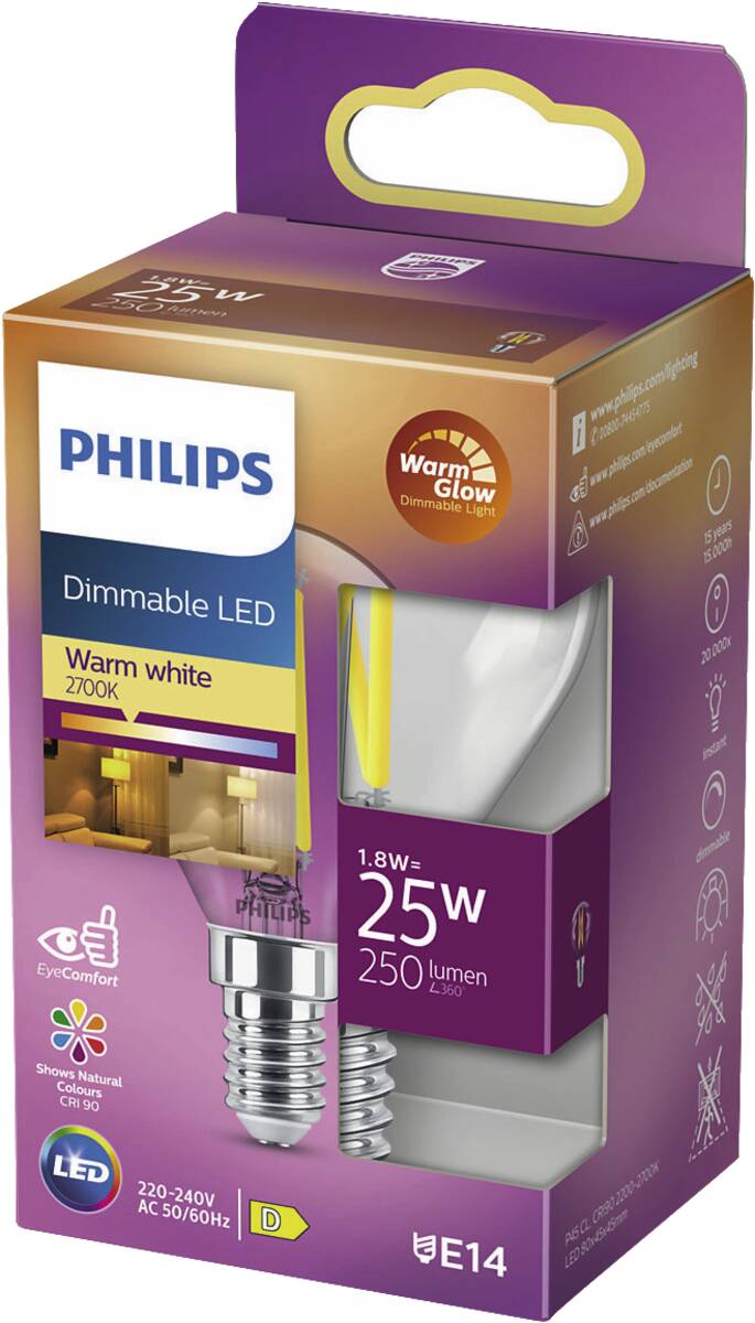 Philips LED classic 25W P45 E14 CL WGD90 SRT4