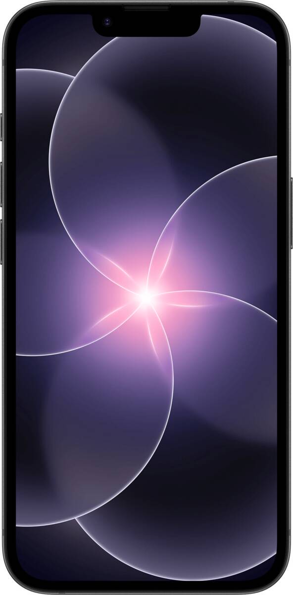 iPhone 17e zwart – voorkant met scherm
