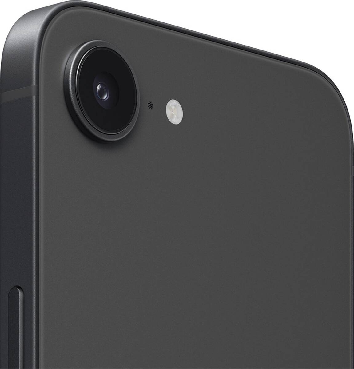 iPhone 17e zwart – camera close-up
