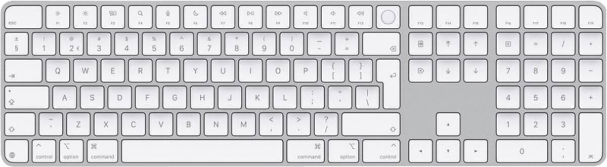 Apple Apple Magic Keyboard met Touch ID en Numeriek (USB-C) Wit