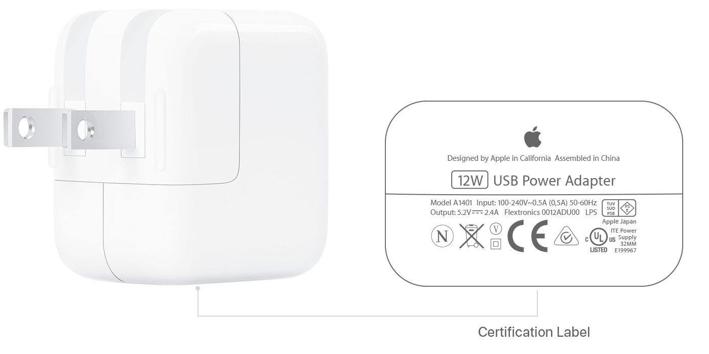 Apple Apple USB lichtnetadapter 12W