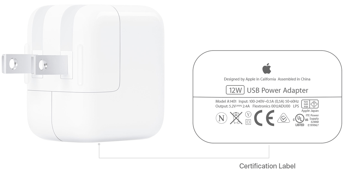 Apple Apple USB lichtnetadapter 12W