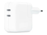 Apple Lichtnetadapter 35W met 2 USB-C poorten.