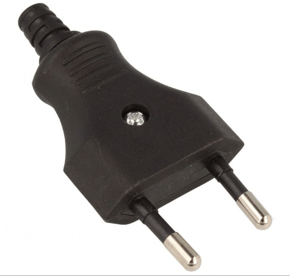 Aswo EURO-STEKER ZWART MET SCHROEFAANSLUITING