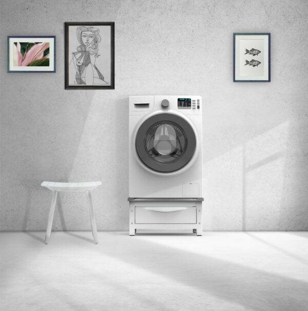 Aswo ONDERSTEL GRIJS/WIT MET LADE