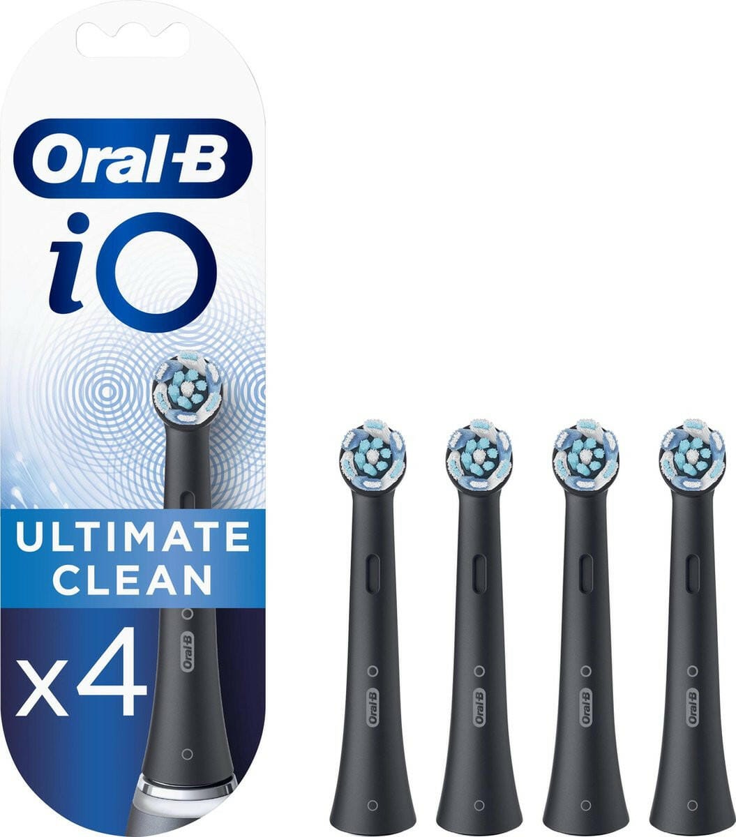 Aswo ORAL-B OPZETBORSTELS IO ULTIMATIVE REINIGING 4 STUKS ZWART