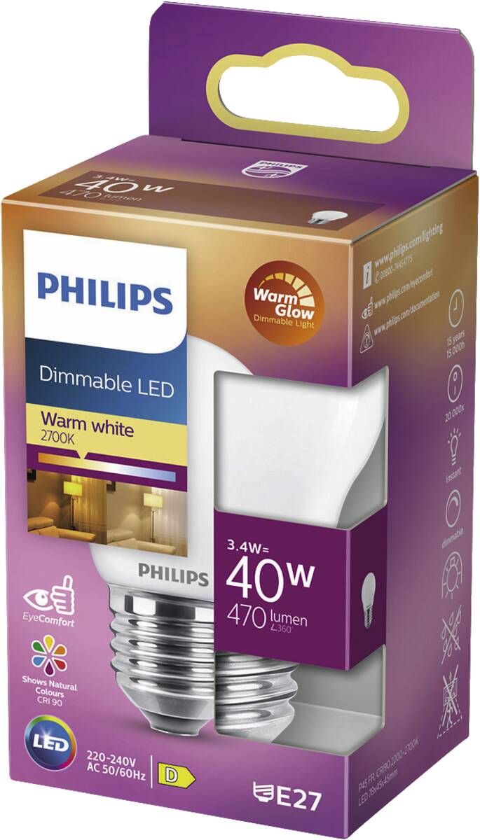 Philips LED classic 40W P45 E27 WGD90 FR SRT4