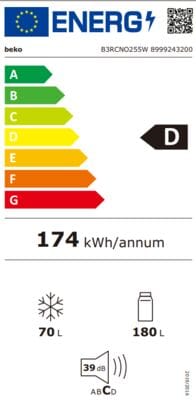 Beko Beko B3RCNO255W wit