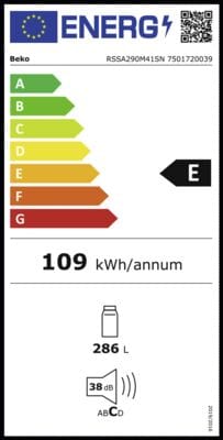 Beko Beko RSSA290M41SN zilver