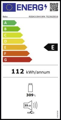 Beko Beko RSSA315K41WN wit